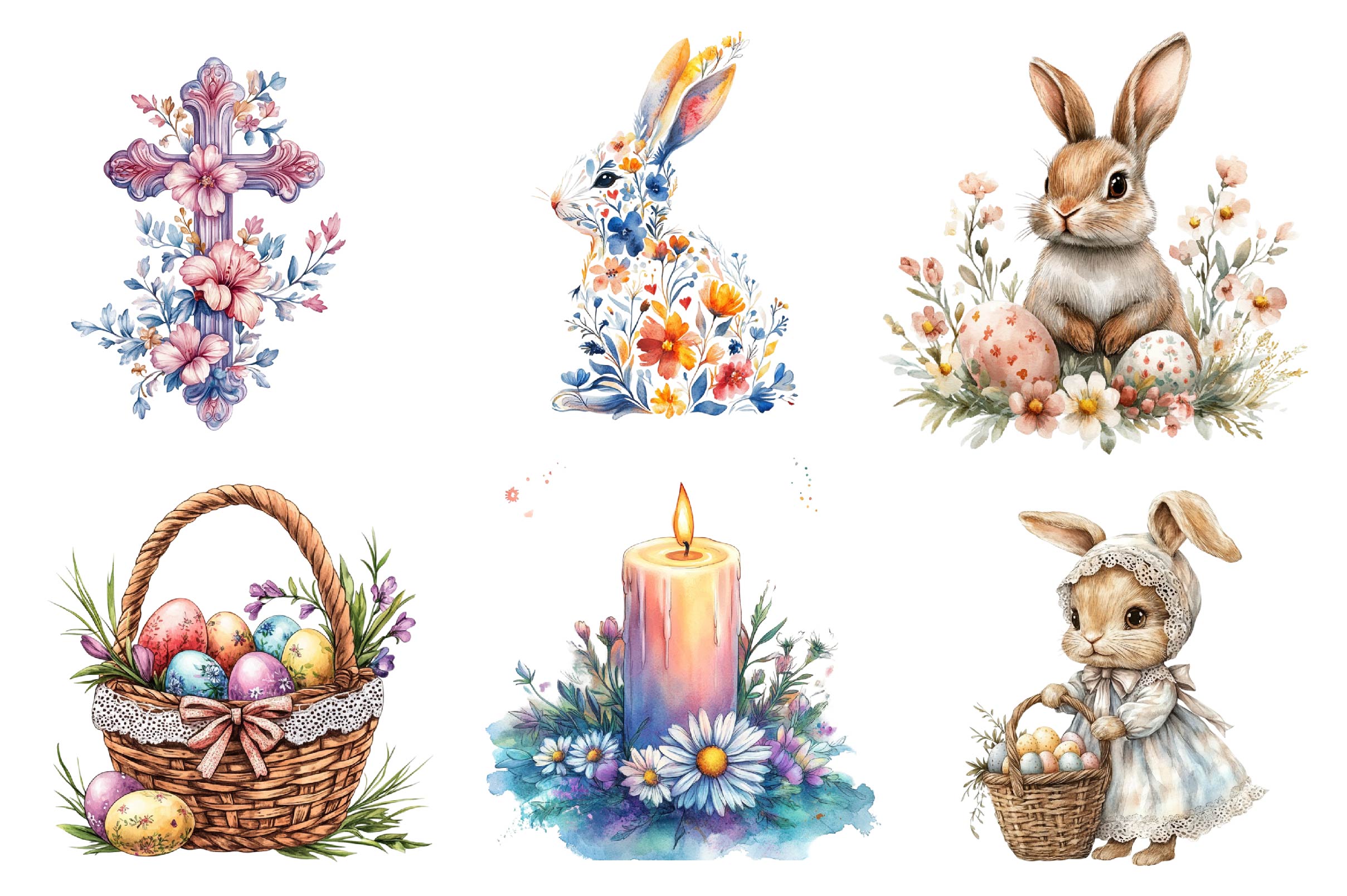 Vintage Easter Illustrations Clipart Bundle - CraftNest - Digital Crafting and Art