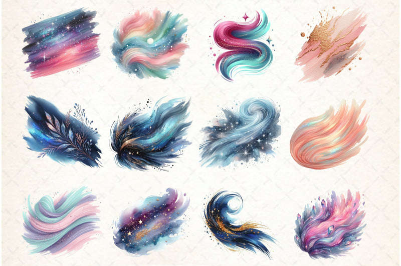 Brushstroke Backgrounds Clipart Bundle - CraftNest - Digital Crafting and Art