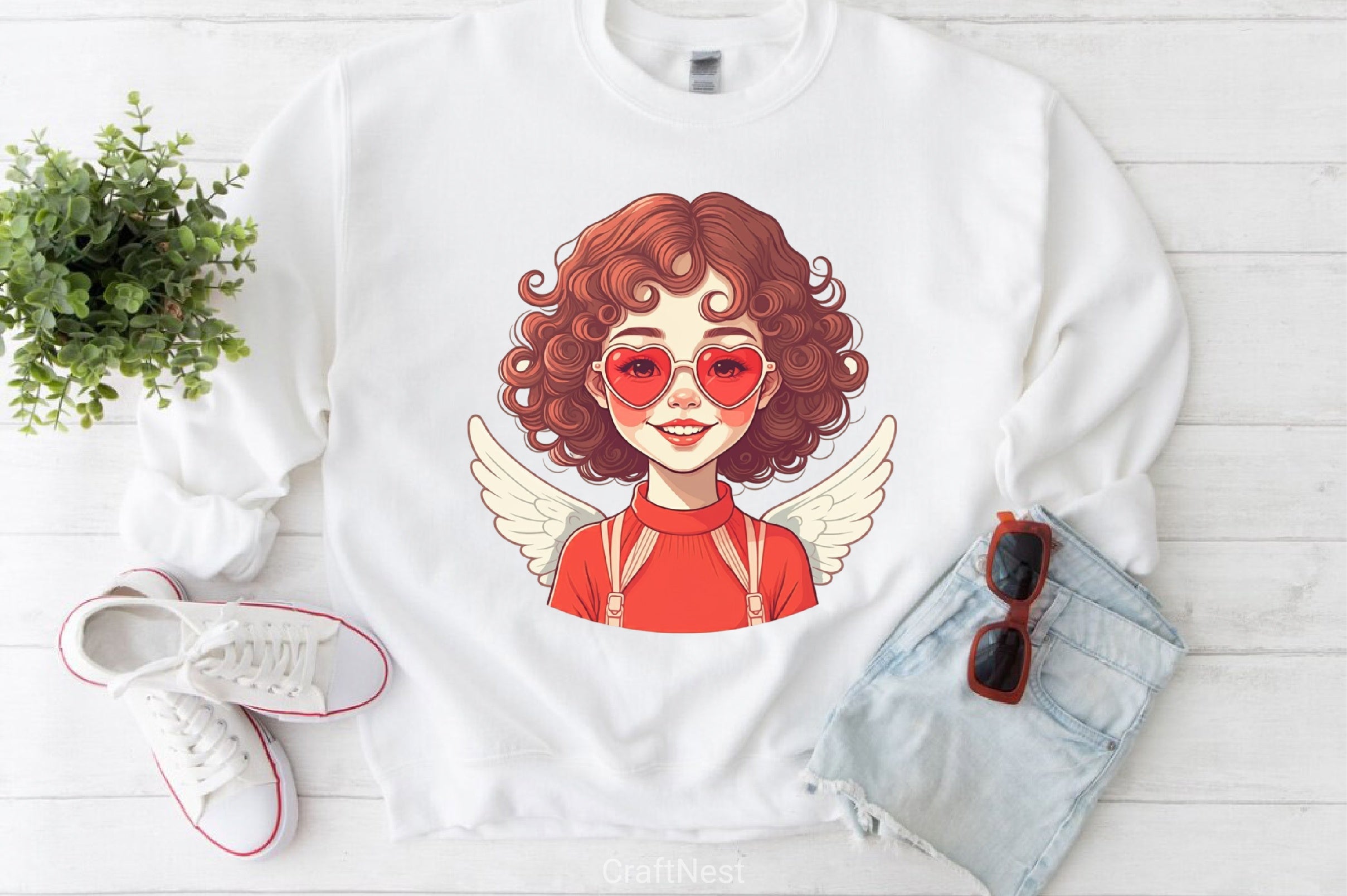 Valentine Cupid Girl Clipart Bundle - CraftNest - Digital Crafting and Art