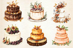 Fall Wedding Cake Clipart Bundle 2 - CraftNest - Digital Crafting and Art