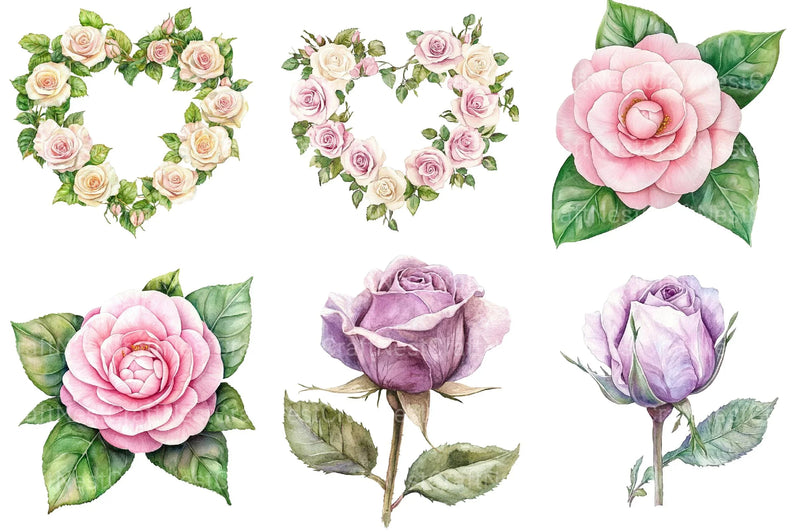 Romance Floral Clipart - CraftNest - Digital Crafting and Art