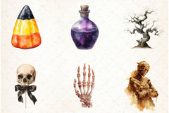 Vintage Gothic Halloween Clipart Bundle - CraftNest - Digital Crafting and Art