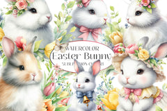 Easter Bunny Clipart Bundle 9 - CraftNest - Digital Crafting and Art