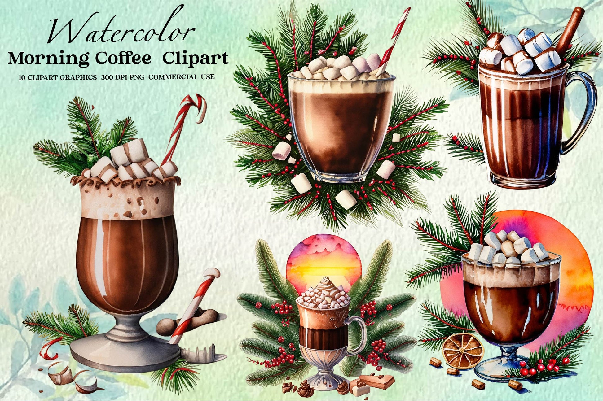 Morning Coffee Clipart Bundle - CraftNest - Digital Crafting and Art