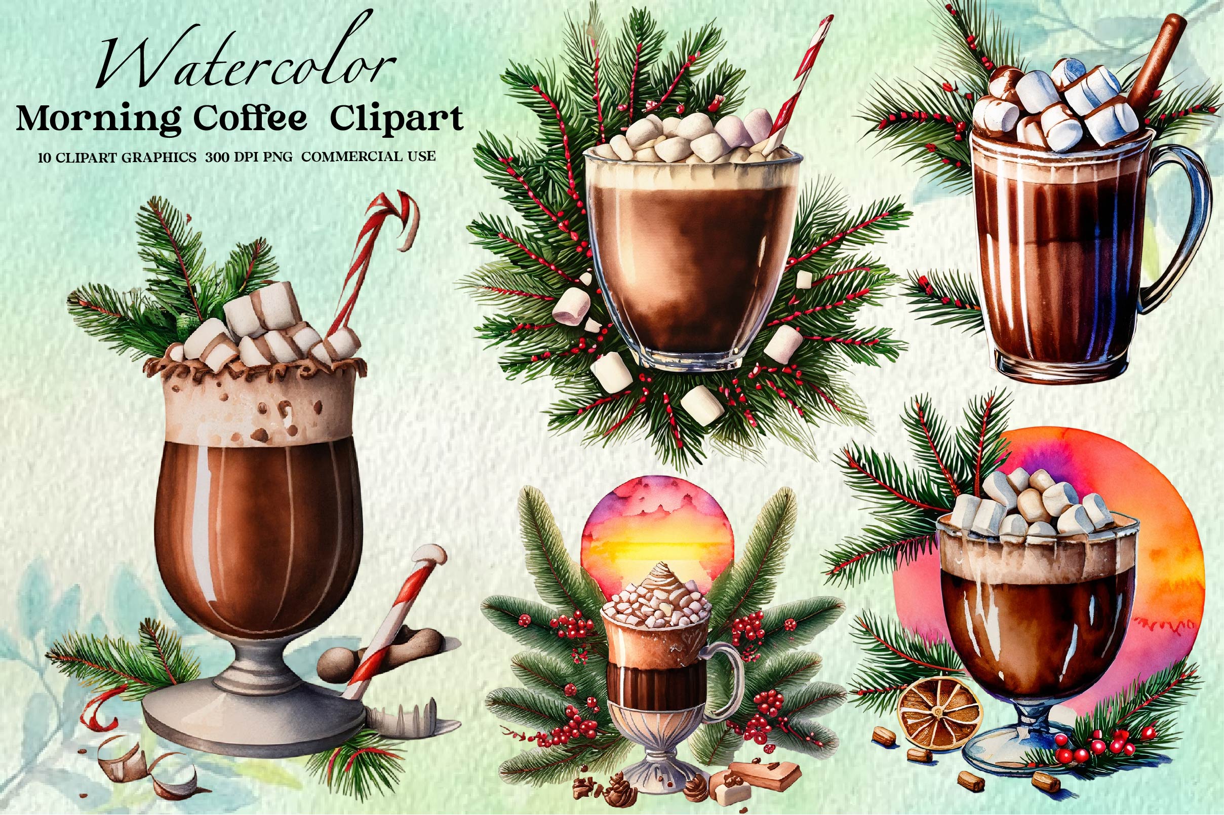 Morning Coffee Clipart Bundle - CraftNest - Digital Crafting and Art
