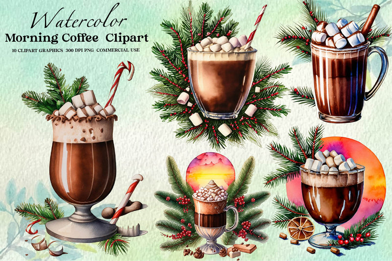 Morning Coffee Clipart Bundle - CraftNest - Digital Crafting and Art