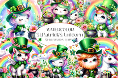 St Patricks Unicorn Clipart Bundle - CraftNest - Digital Crafting and Art