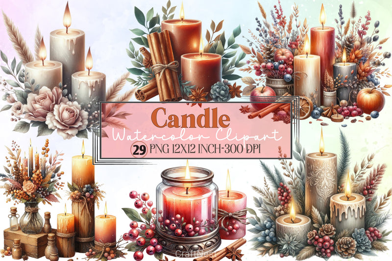 Candle Clipart Bundle - CraftNest - Digital Crafting and Art