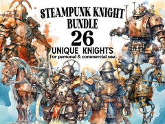 Steampunk Knights Clipart - CraftNest