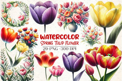 Spring Tulip Clipart Bundle - CraftNest - Digital Crafting and Art