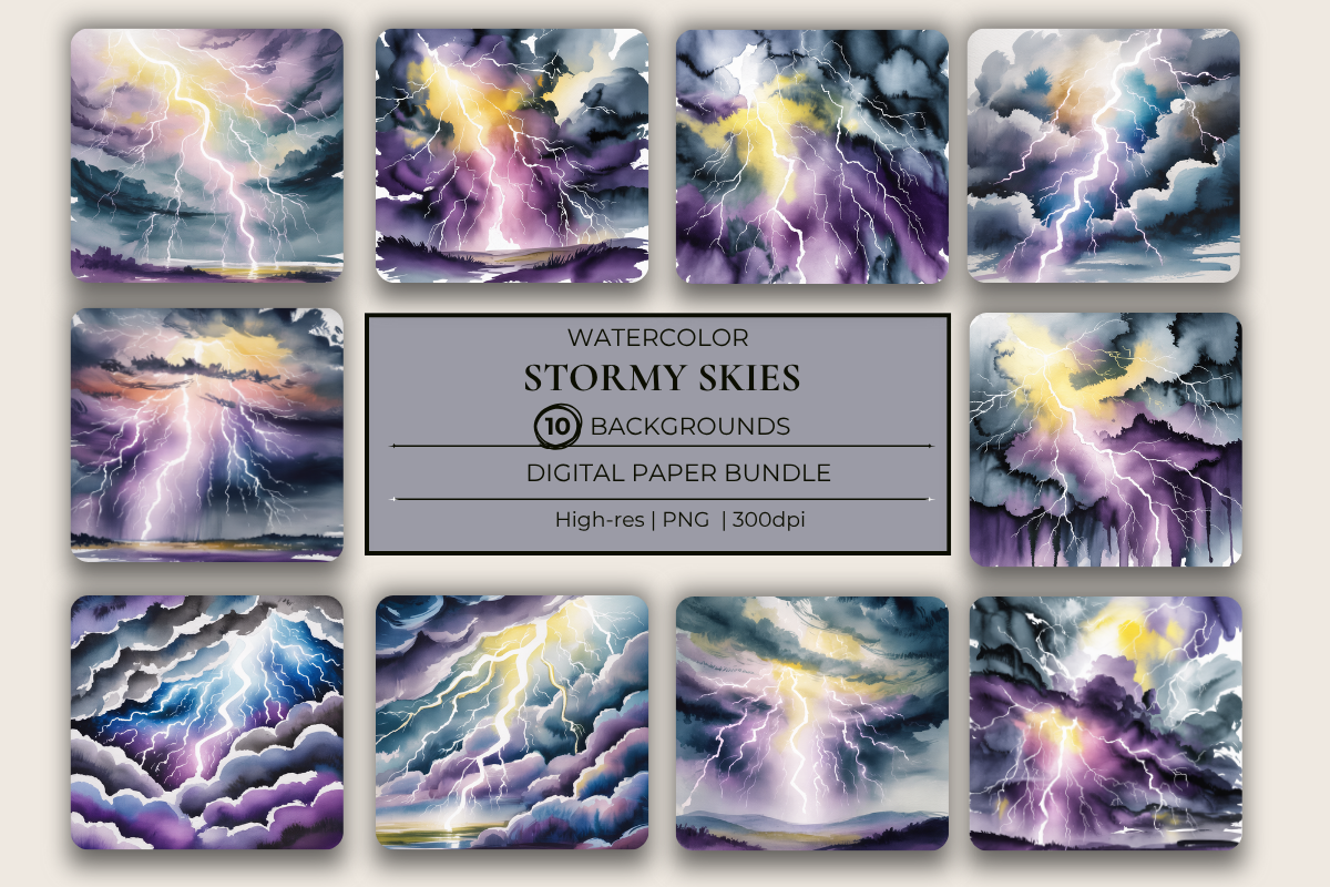 Stormy Skies Background Papers