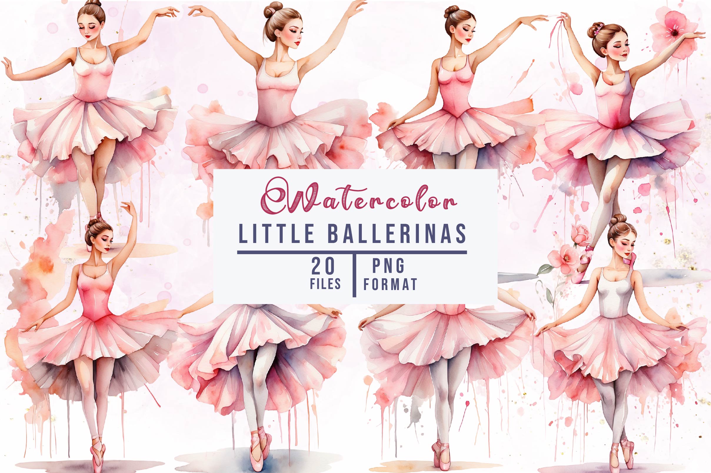 Little Ballerinas Clipart Bundle - CraftNest - Digital Crafting and Art