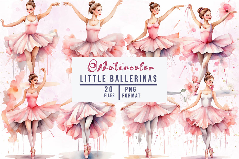 Little Ballerinas Clipart Bundle - CraftNest - Digital Crafting and Art