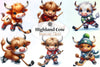 Highland Cow Clipart Bundle 29