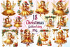 Christmas Golden Fairy Clipart Bundle