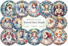 Stained Glass Angel Fairy Clipart Bundle