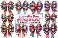 Coquette Bow Clipart Bundle 2 - CraftNest - Digital Crafting and Art