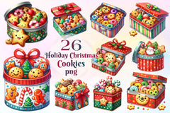 Holiday Christmas Cookies Clipart Bundle 3 - CraftNest - Digital Crafting and Art