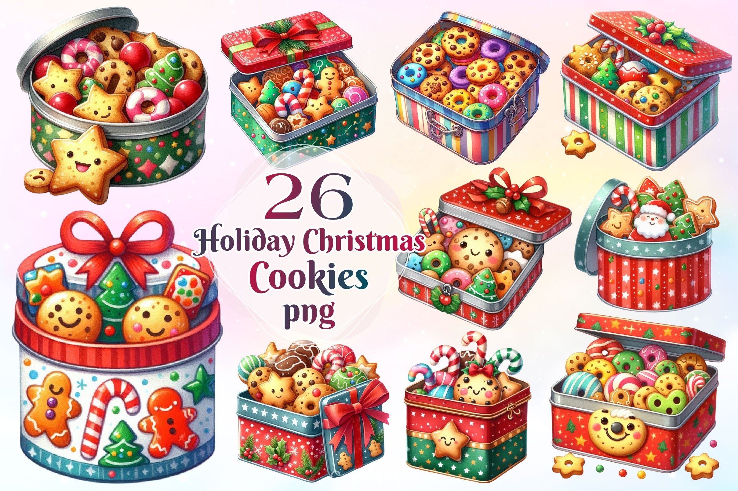 Holiday Christmas Cookies Clipart Bundle 3 - CraftNest - Digital Crafting and Art