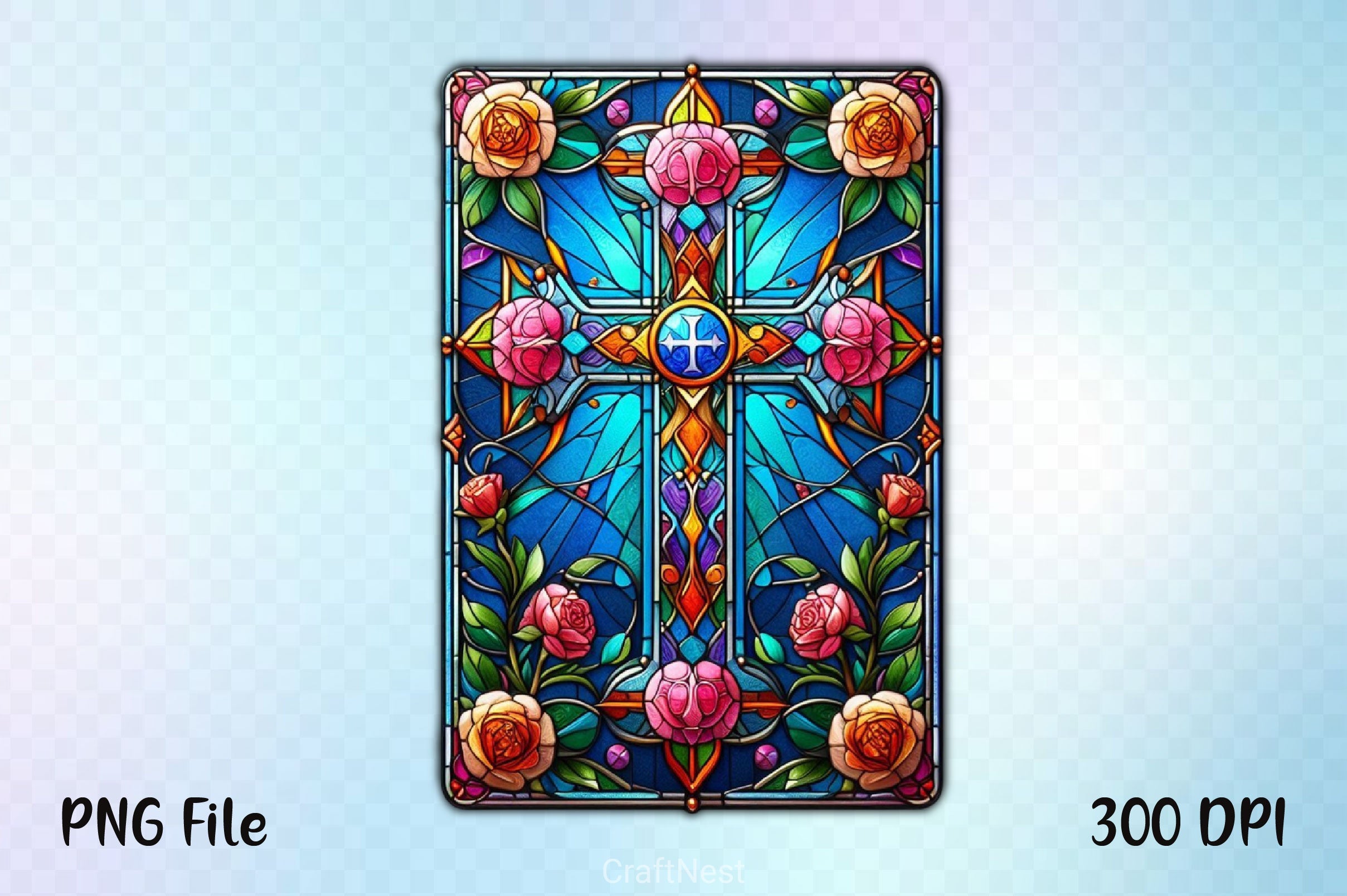 Stained Glass Cross Tarot Card Clipart Bundle 10 - CraftNest - Digital Crafting and Art