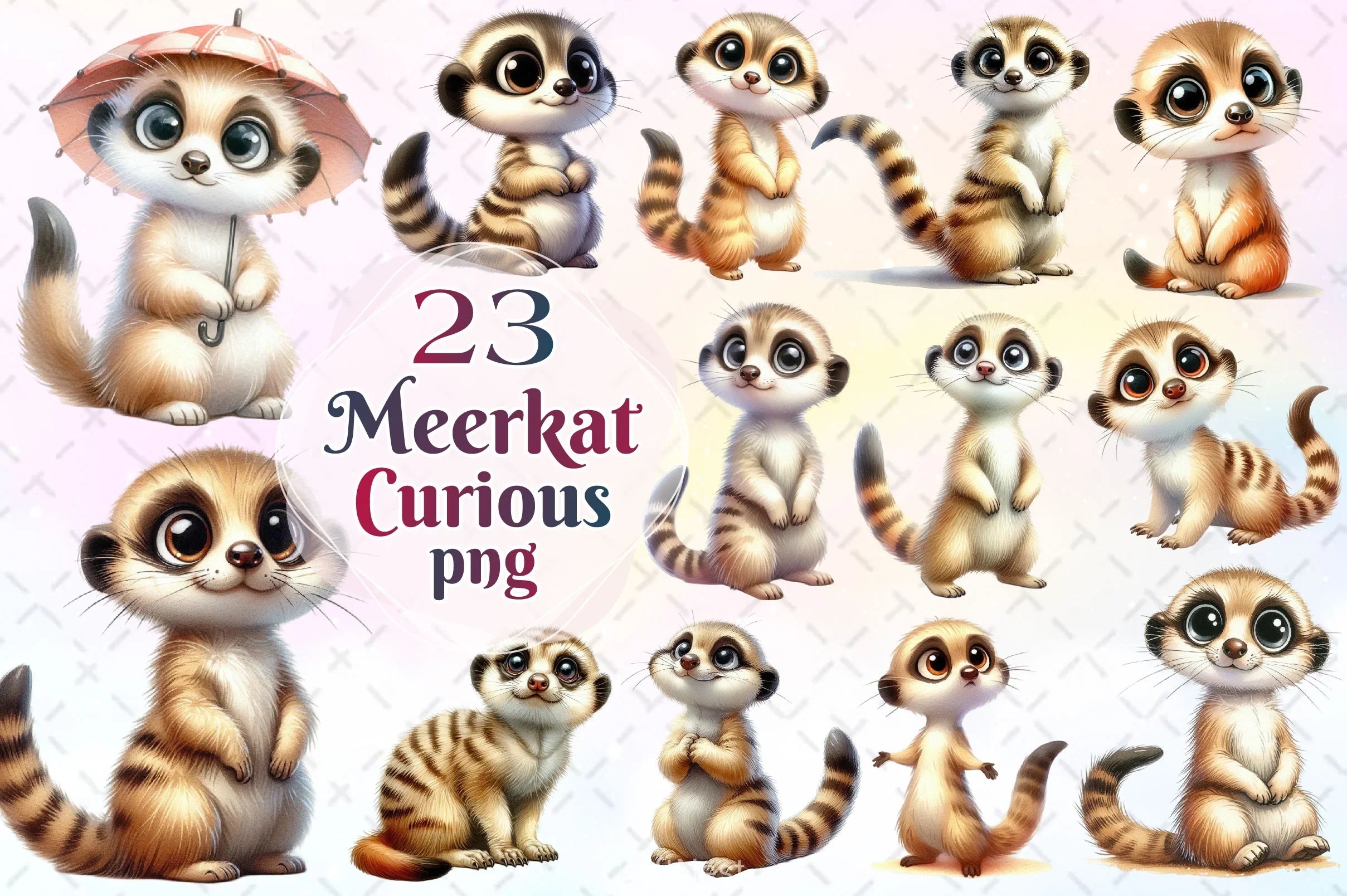Curious Meerkat Clipart Bundle 2 - CraftNest - Digital Crafting and Art