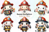 Bunny Firefighter Clipart Bundle