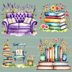 Whimsical Books Clipart Bundle - CraftNest - Digital Crafting and Art