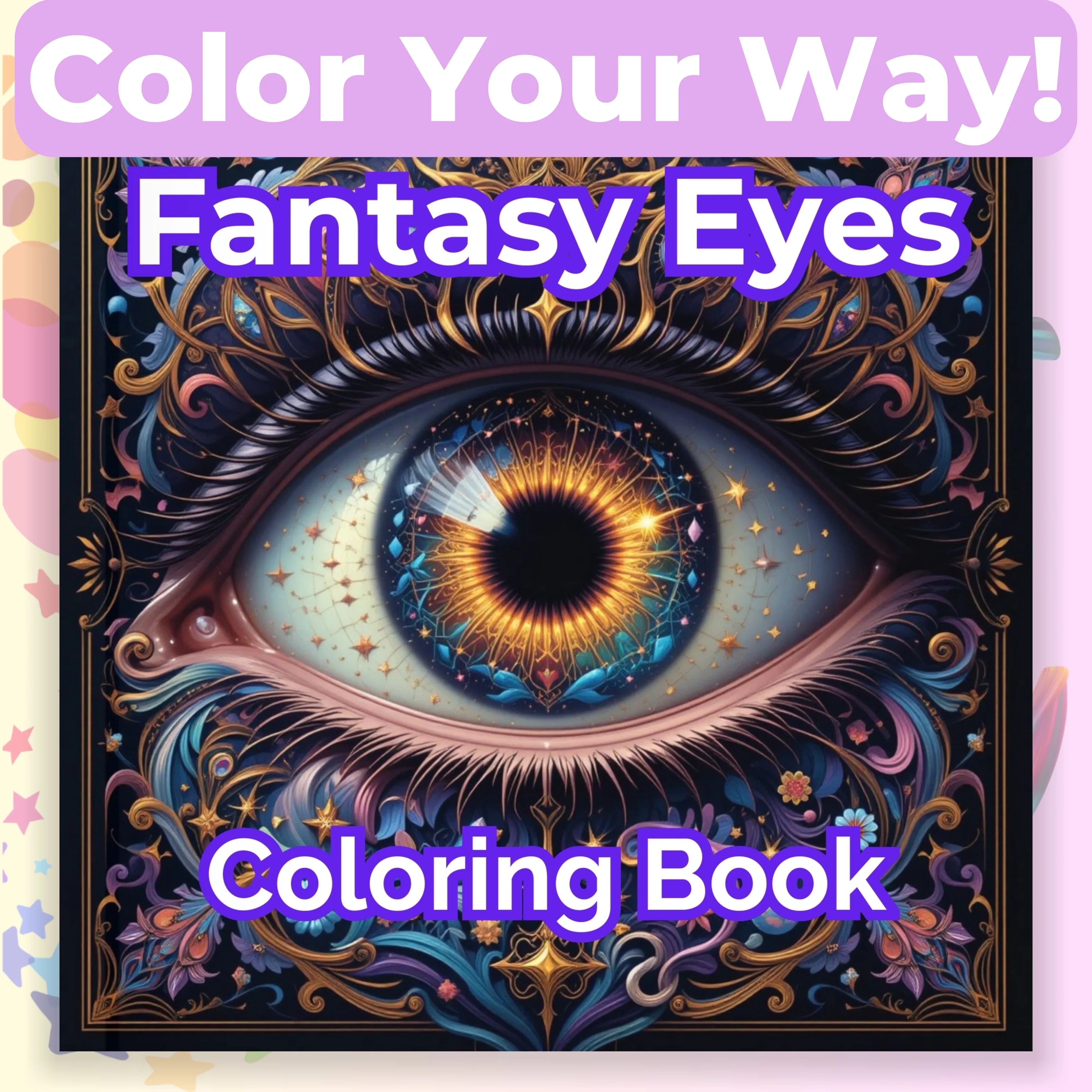 Fantasy Eyes Coloring Book Bundle - CraftNest - Digital Crafting and Art
