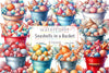 Seashells In A Bucket Clipart Bundle