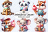 Animals Ice Cream Clipart Bundle