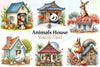 Animals House Clipart Bundle