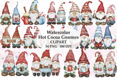 Cute Hot Cocoa Gnomes Clipart Bundle - CraftNest - Digital Crafting and Art