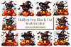 Cute Black Cat Halloween Clipart Bundle