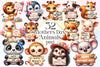 Cute Happy Mothers Day Animals Clipart Bundle 2