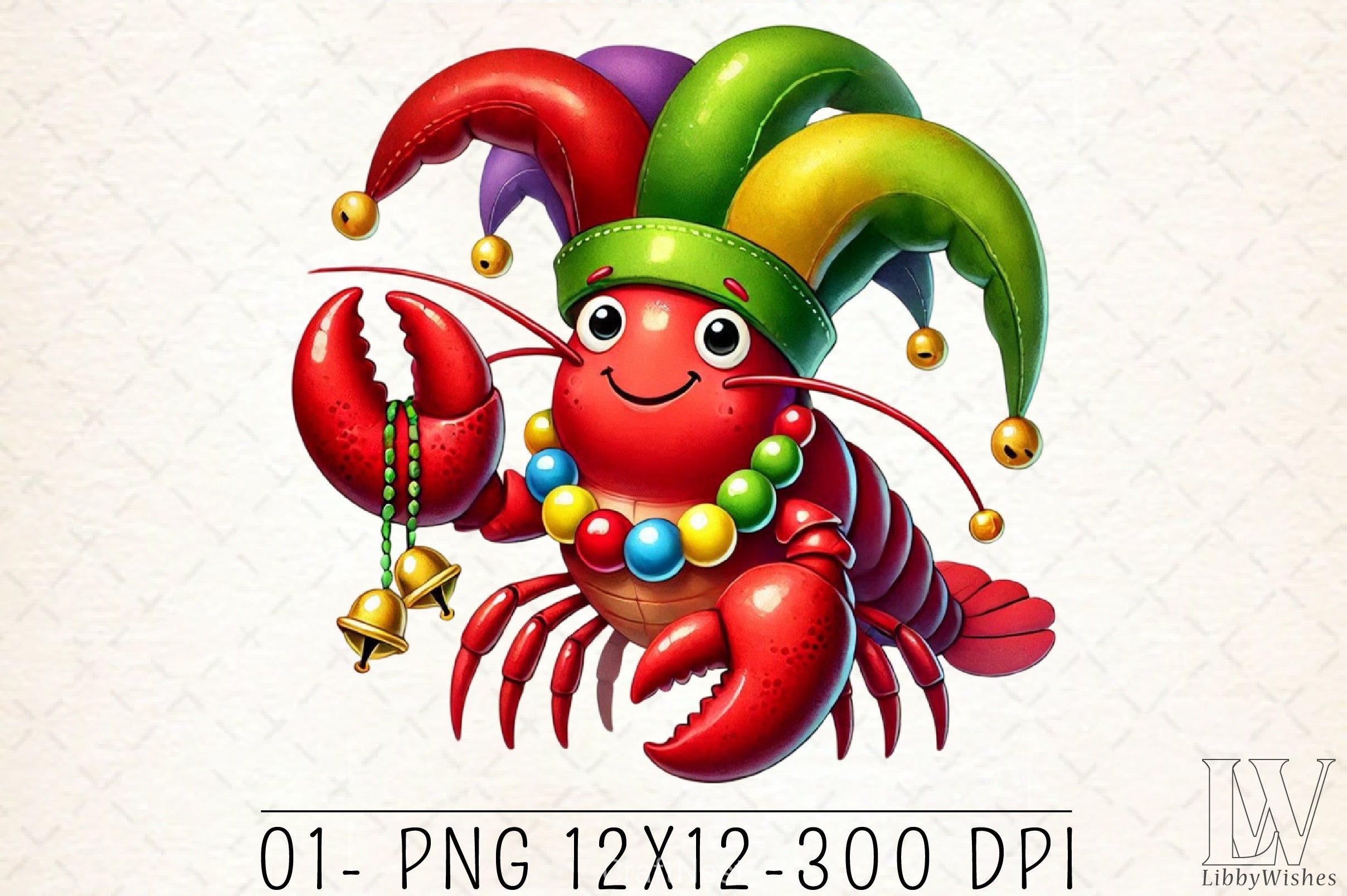 Lobster Mardi Gras Clipart Bundle - CraftNest - Digital Crafting and Art