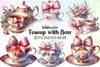 Teacup Bow Clipart Bundle