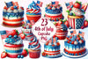 4th Of July Cupcake Clipart Bundle 2