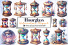 Watercolour Hourglass Clipart Bundle