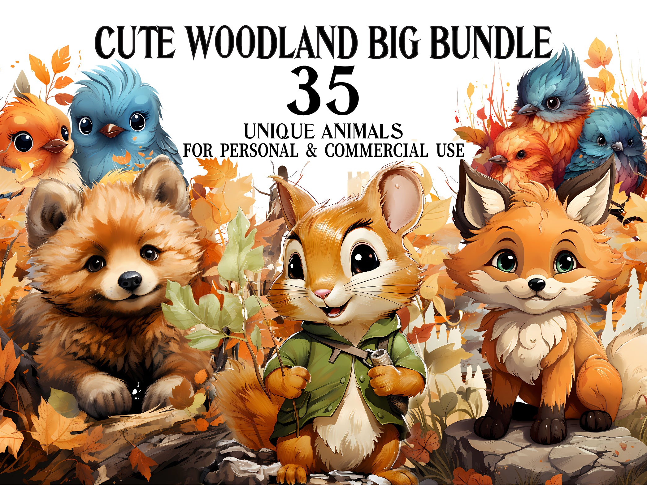 Cute Woodland Clipart - CraftNest