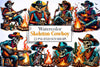 Skeleton Cowboy Clipart Bundle 1