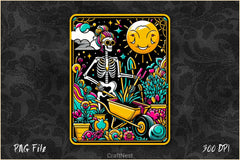 Funny Gardening Skeleton Tarot Card Clipart Bundle 2 - CraftNest - Digital Crafting and Art