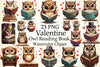 Valentine Owl Book Clipart Bundle