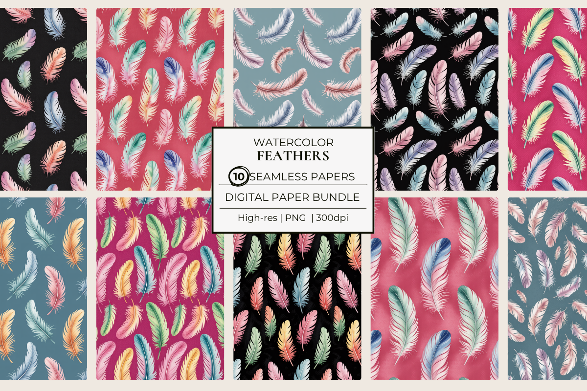 Feathers Seamless Papers