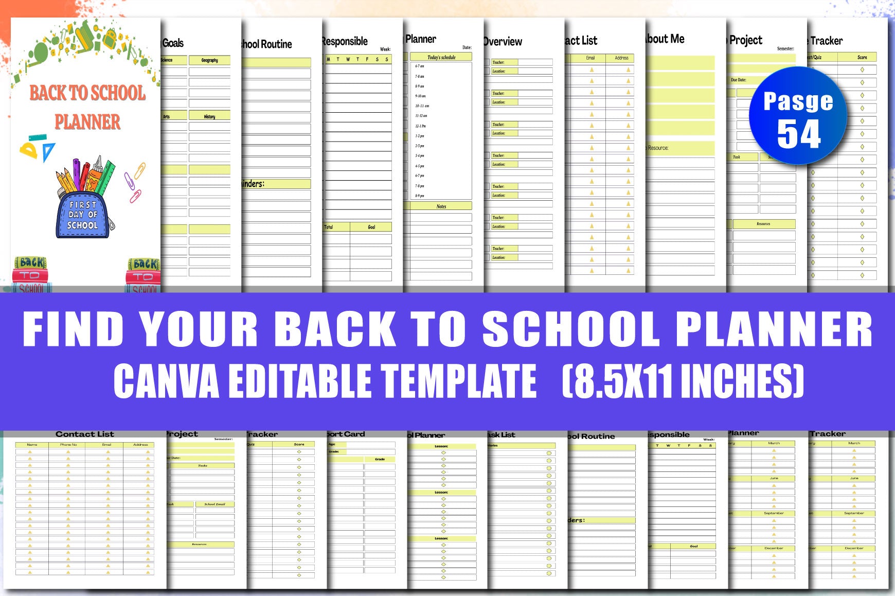 Back to School Planner