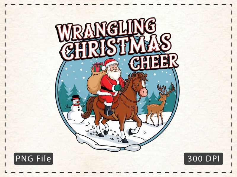 Vintage Santa Western Christmas Clipart Bundle - CraftNest - Digital Crafting and Art