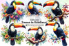 Toucan Rainforest Clipart Bundle