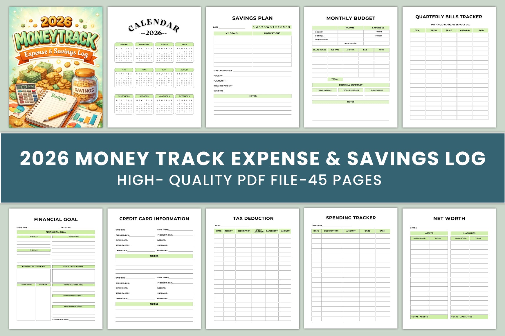 Money Track Expense Savings Planner