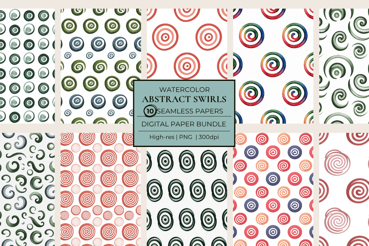 Abstract Swirls Seamless Papers