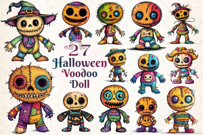 Halloween Voodoo Doll Copy Clipart Bundle - CraftNest - Digital Crafting and Art