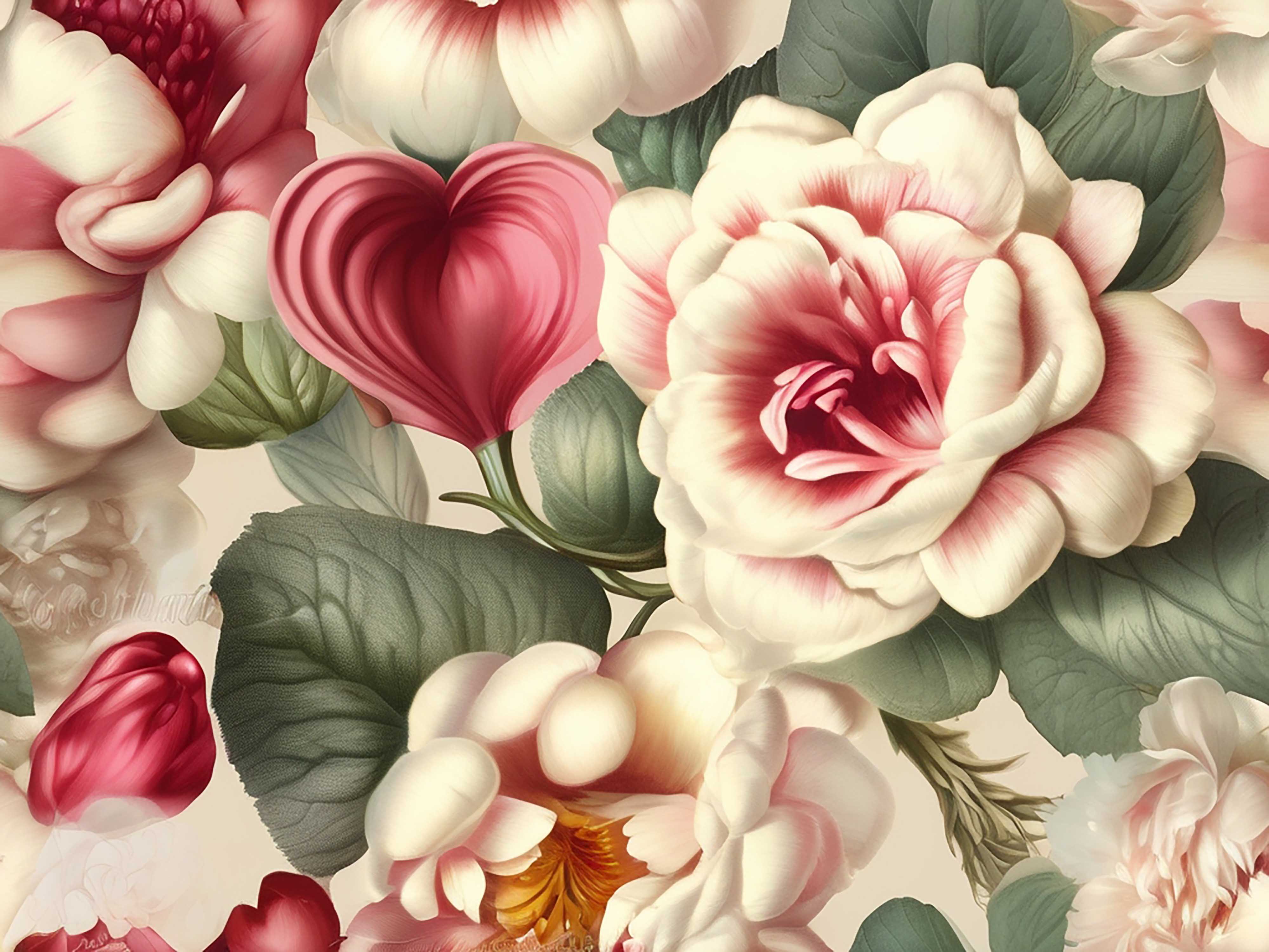 Vintage Valentines Seamless Digital Paper - CraftNest - Digital Crafting and Art